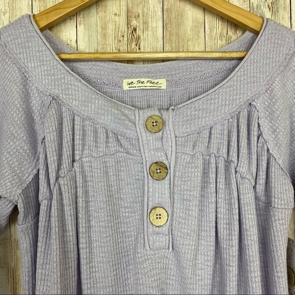 Free People Must Have Henley Long Sleeve Pullover‎ Top Size Medium - Picture 7 of 13